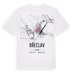 Břeclav karta t-shirt – ekologisk bomull t-shirt från Pinshirt