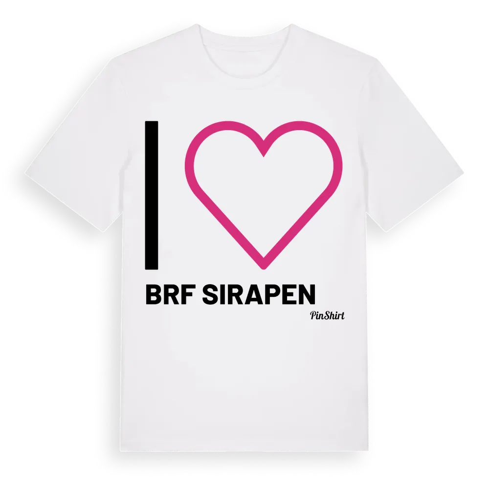 Jag älskar Brf Sirapen t-shirt stort tryck i miljö