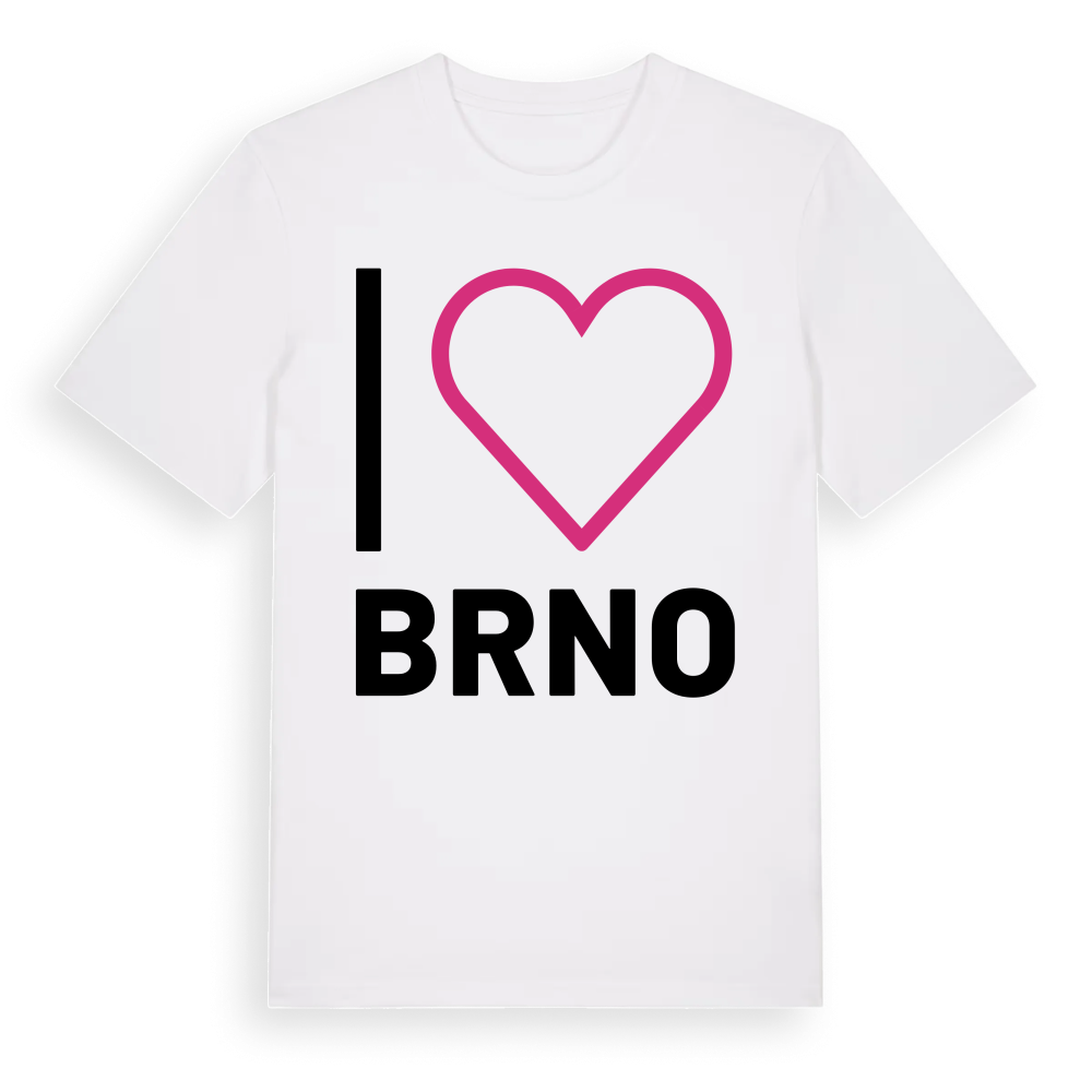 Jag älskar Brno t-shirt stort tryck – White, i miljö