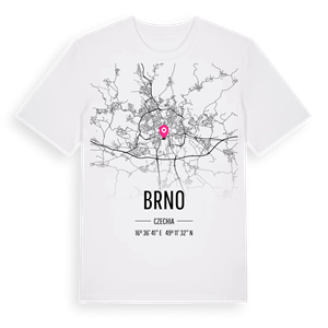 Brno karta t-shirt – ekologisk bomull t-shirt från Pinshirt