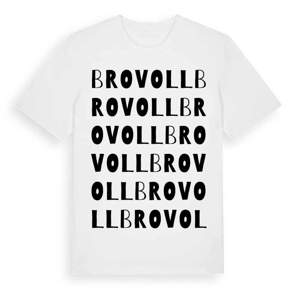 Brovoll ordlek t-shirt i miljö