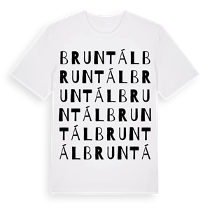 Bruntál ordlek t-shirt – ekologisk bomull t-shirt från Pinshirt
