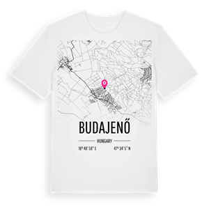 Budajenő karta t-shirt – ekologisk bomull t-shirt från Pinshirt