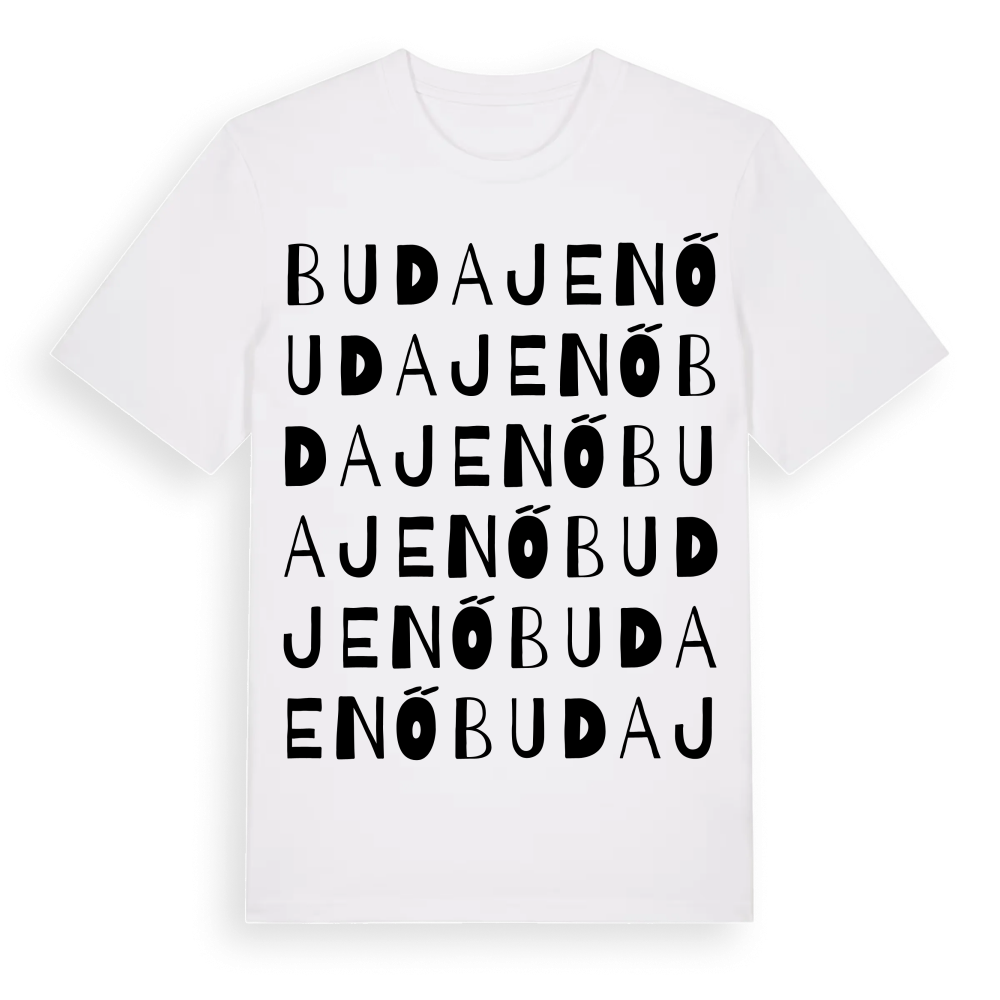 Budajenő ordlek t-shirt – White, i miljö