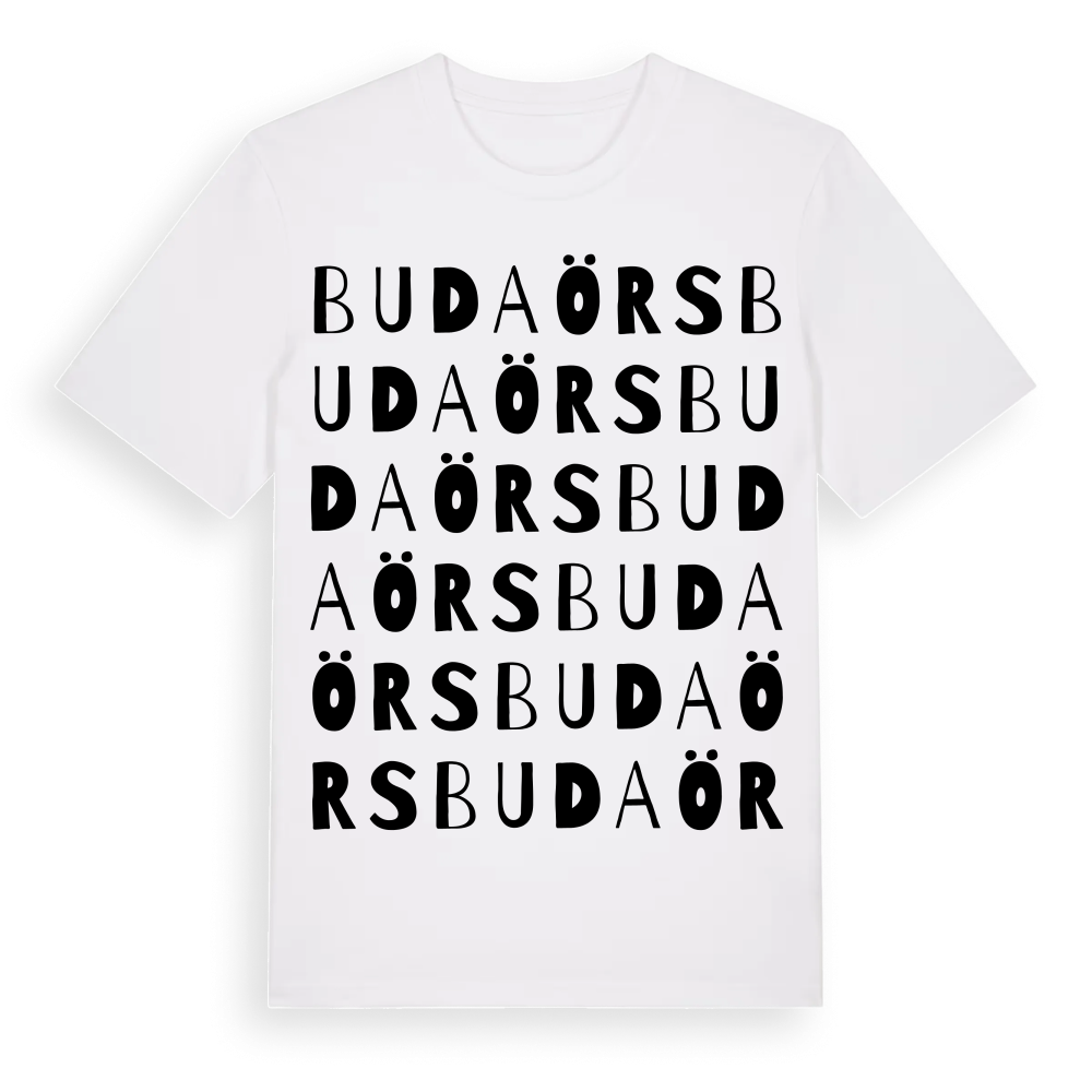 Budaörs ordlek t-shirt – White, i miljö