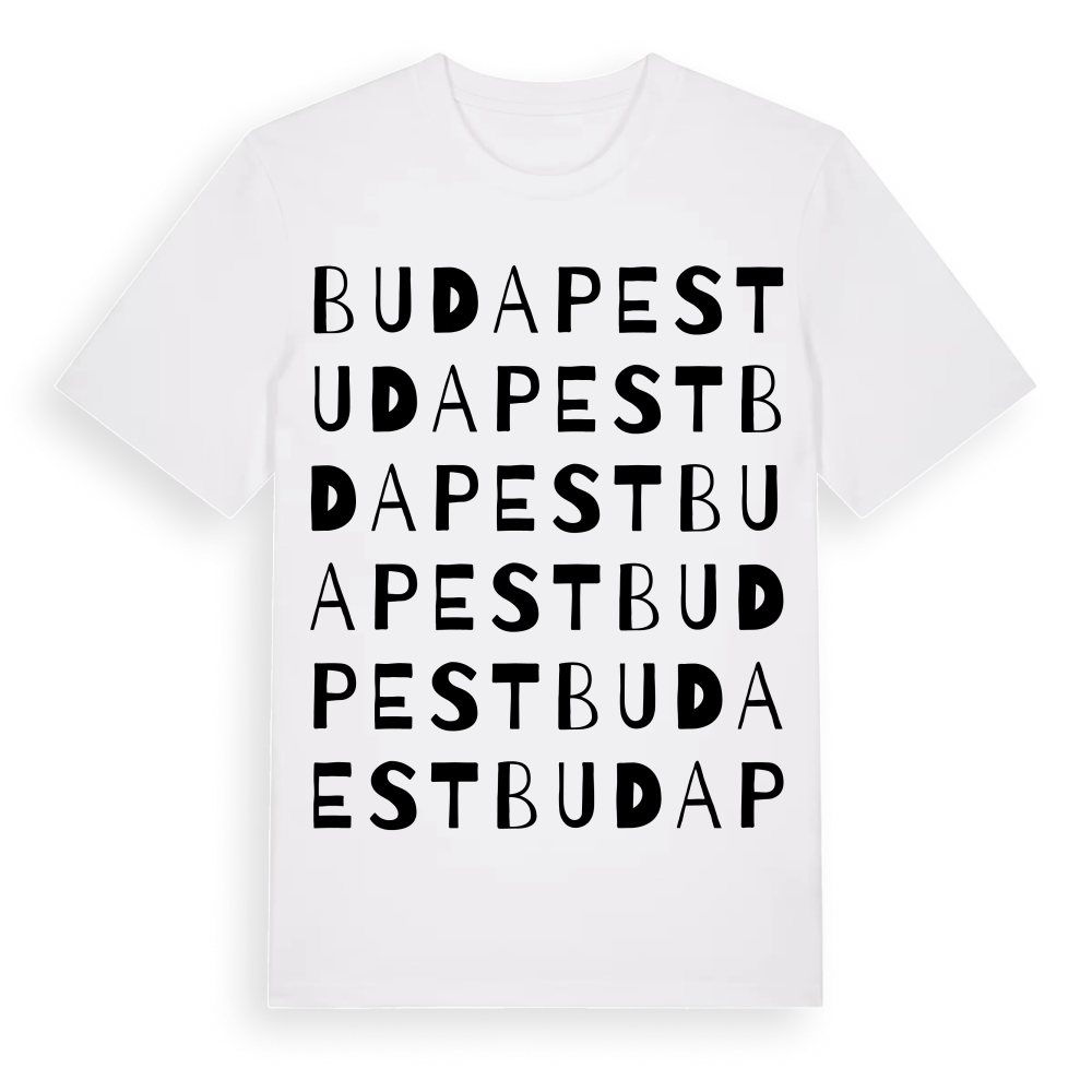 Budapest ordlek t-shirt – White, i miljö
