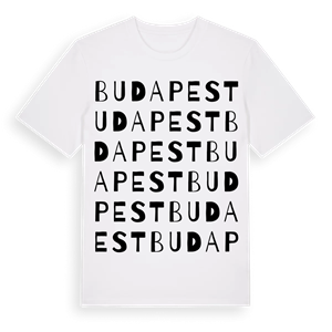 Budapest ordlek t-shirt – ekologisk bomull t-shirt från Pinshirt