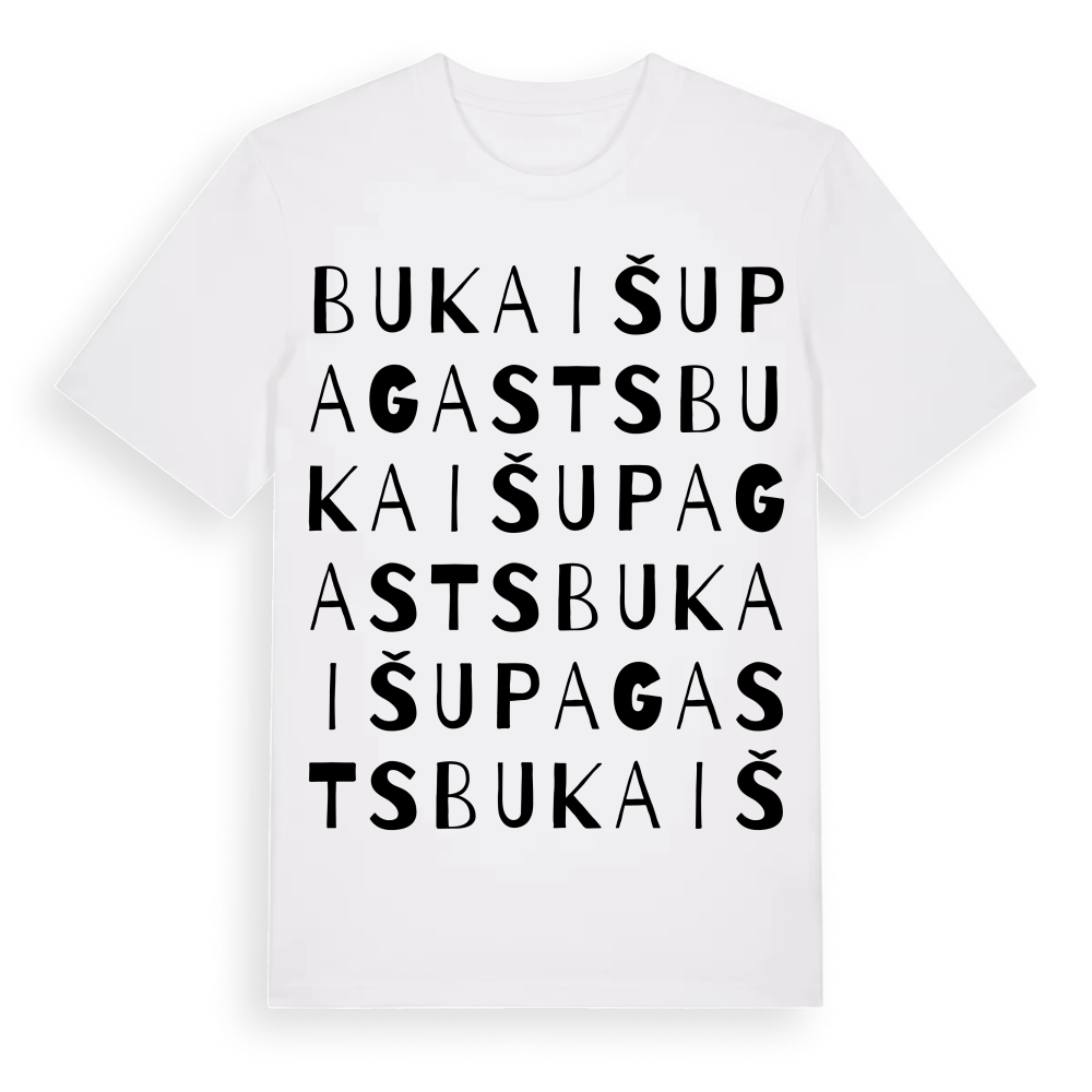 Bukaišu pagasts ordlek t-shirt – White, i miljö