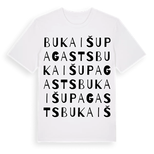 Bukaišu pagasts ordlek t-shirt – ekologisk bomull t-shirt från Pinshirt