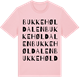 Pink Cotton t-shirt med Bukkehøldalen ordlek t-shirt