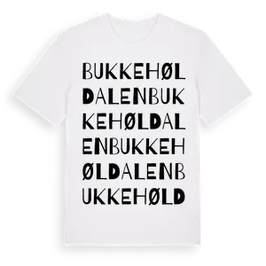 Bukkehøldalen ordlek t-shirt – ekologisk bomull t-shirt från Pinshirt