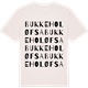 Vintage White t-shirt med Bukkeholøfsa ordlek t-shirt