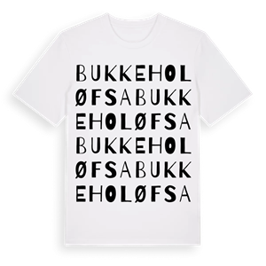 Bukkeholøfsa ordlek t-shirt – ekologisk bomull t-shirt från Pinshirt