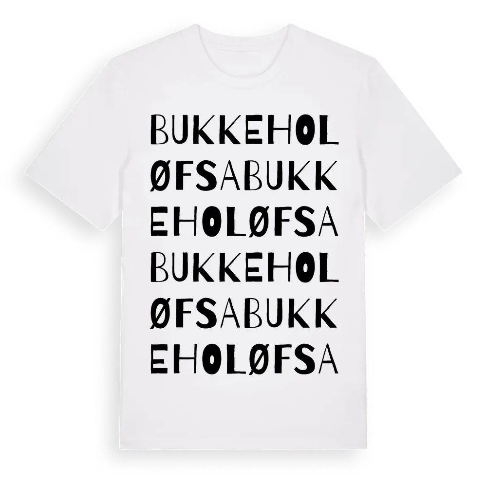 Bukkeholøfsa ordlek t-shirt i miljö