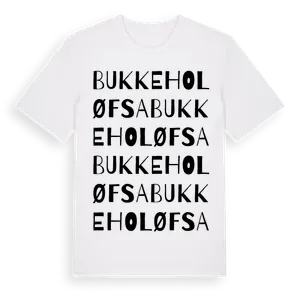 Bukkeholøfsa ordlek t-shirt – ekologisk bomull t-shirt från Pinshirt