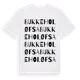 White t-shirt med Bukkeholøfsa ordlek t-shirt