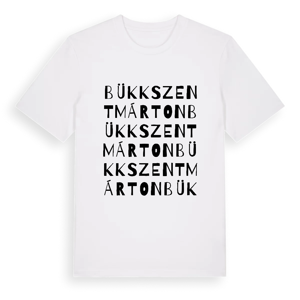 Bükkszentmárton ordlek t-shirt – White, i miljö