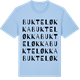 Blue Soul t-shirt med Bukteløkka ordlek t-shirt