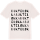 Vintage White t-shirt med Bukteløkka ordlek t-shirt
