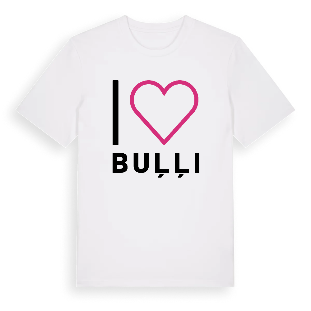 Jag älskar Buļļi t-shirt stort tryck – White, i miljö
