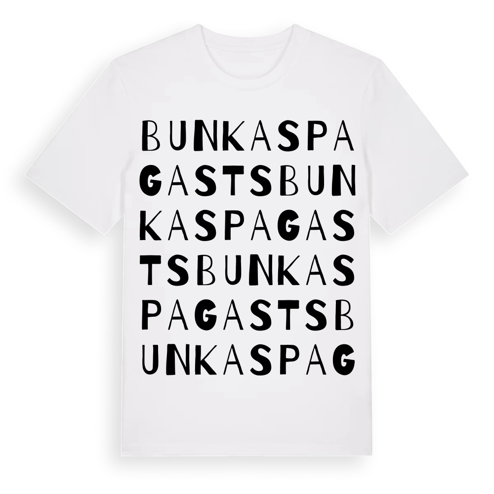 Bunkas pagasts ordlek t-shirt – White, i miljö