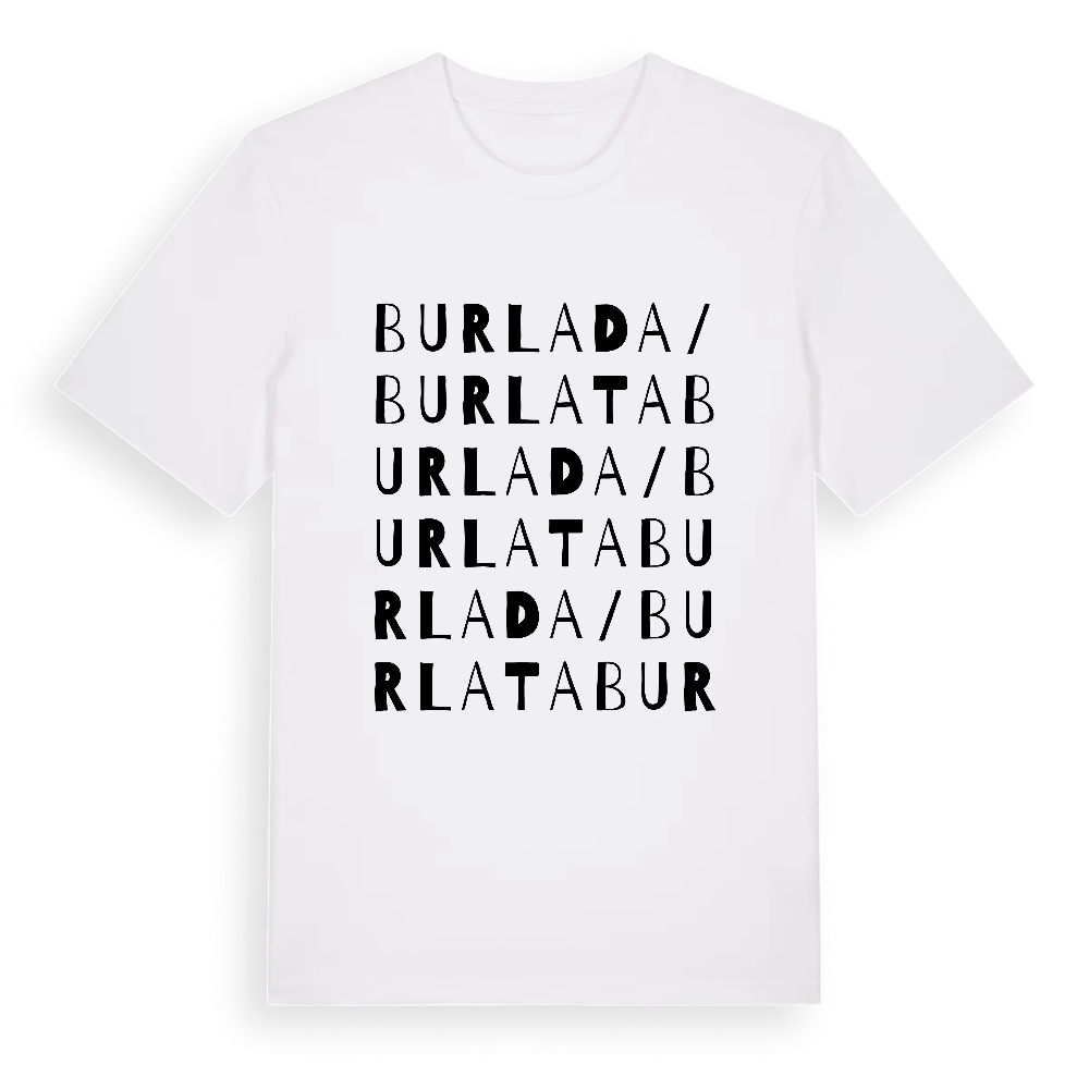 Burlada / Burlata ordlek t-shirt – White, i miljö
