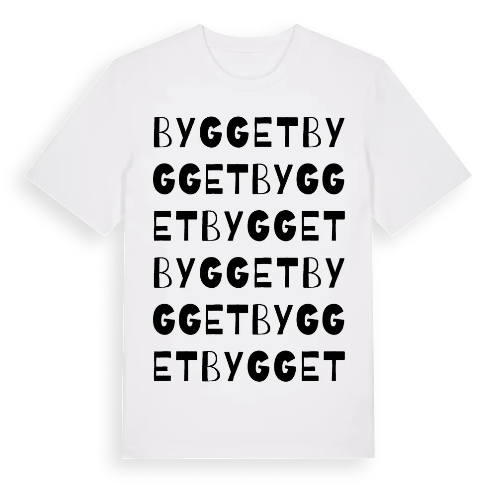 Bygget ordlek t-shirt i miljö