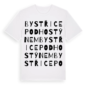 Bystřice pod Hostýnem ordlek t-shirt – ekologisk bomull t-shirt från Pinshirt