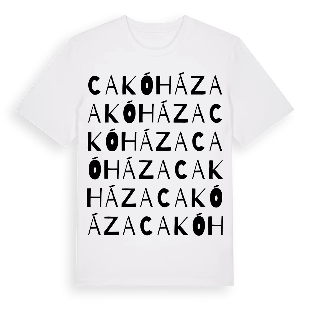 Cakóháza ordlek t-shirt – White, i miljö