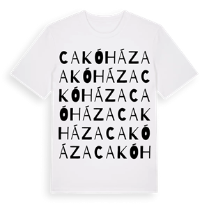 Cakóháza ordlek t-shirt – ekologisk bomull t-shirt från Pinshirt