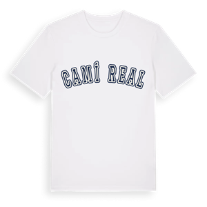 Camí Real college t-shirt – ekologisk bomull t-shirt från Pinshirt