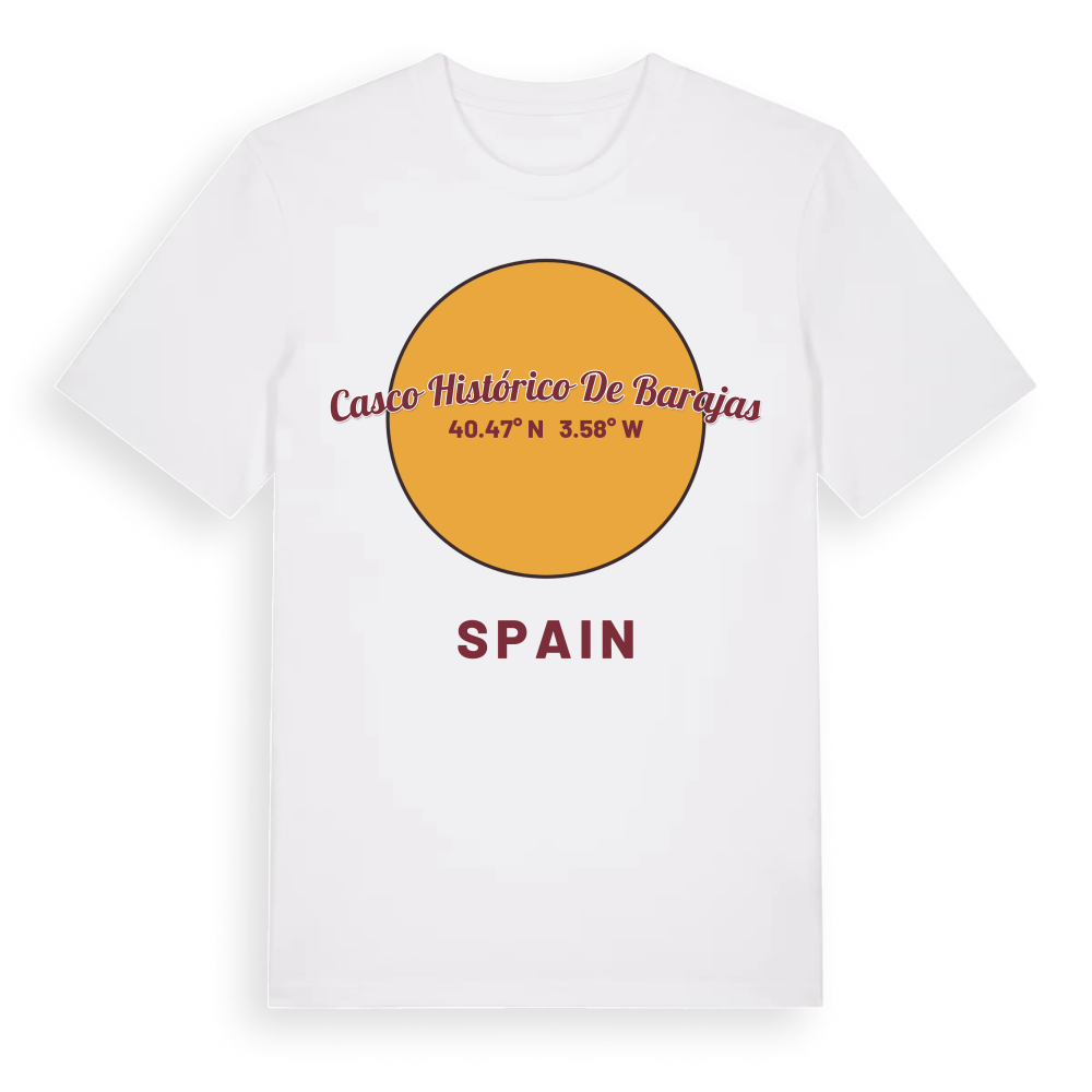 Casco Histórico de Barajas cirkel t-shirt – White, i miljö
