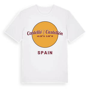 Castelló / Castellón cirkel t-shirt – ekologisk bomull t-shirt från Pinshirt