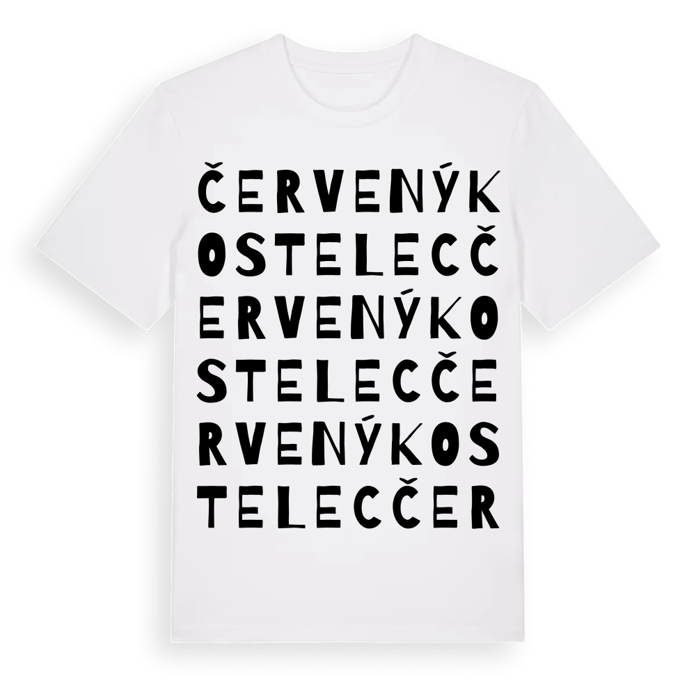Červený Kostelec ordlek t-shirt – White, i miljö