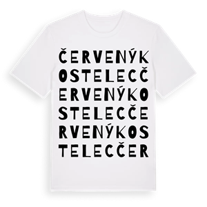 Červený Kostelec ordlek t-shirt – ekologisk bomull t-shirt från Pinshirt