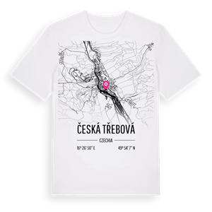 Česká Třebová karta t-shirt – ekologisk bomull t-shirt från Pinshirt