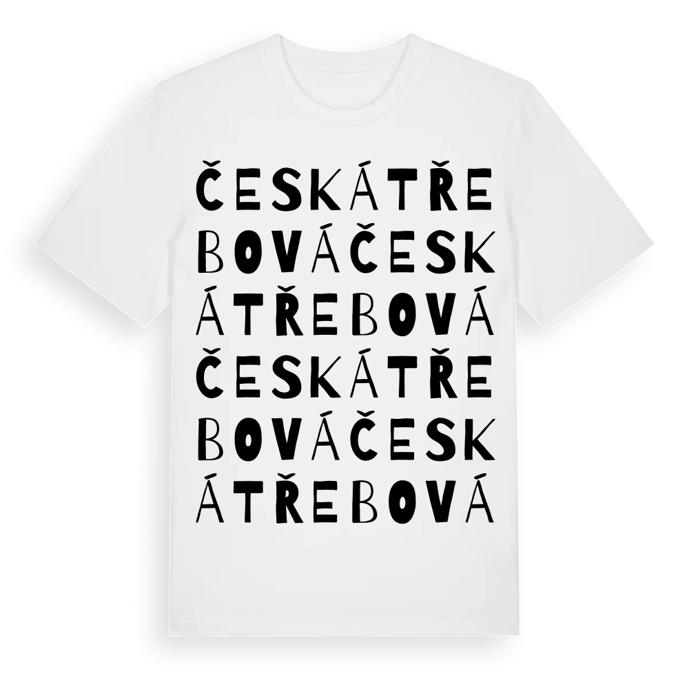 Česká Třebová ordlek t-shirt – White, i miljö