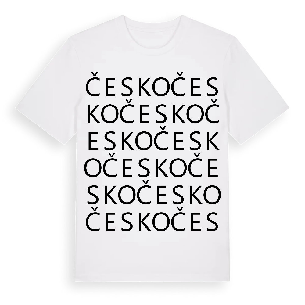 Česko ordlek t-shirt – White, i miljö