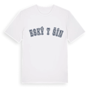 Český Těšín college t-shirt – ekologisk bomull t-shirt från Pinshirt