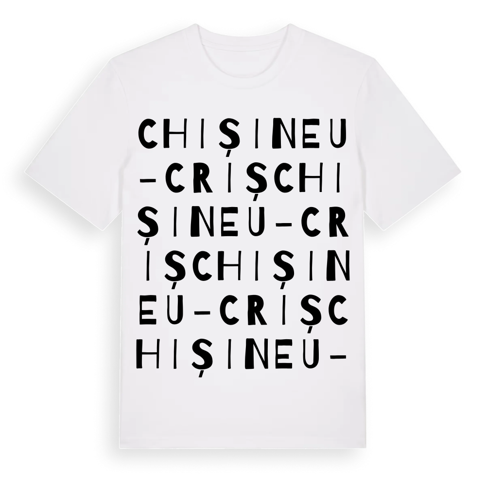 Chișineu-Criș ordlek t-shirt – White, i miljö