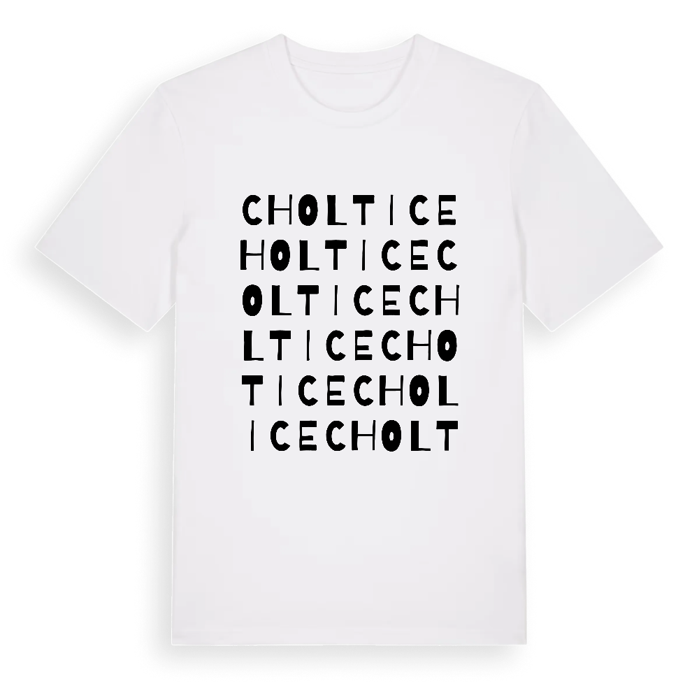 Choltice ordlek t-shirt – White, i miljö