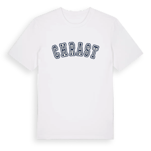 Chrast college t-shirt – ekologisk bomull t-shirt från Pinshirt