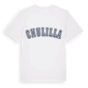 Chulilla college t-shirt – ekologisk bomull t-shirt från Pinshirt