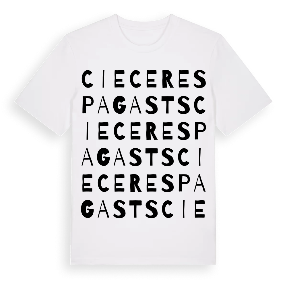 Cieceres pagasts ordlek t-shirt – White, i miljö
