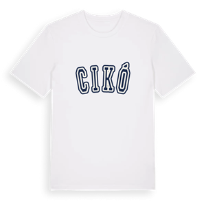 Cikó college t-shirt – ekologisk bomull t-shirt från Pinshirt