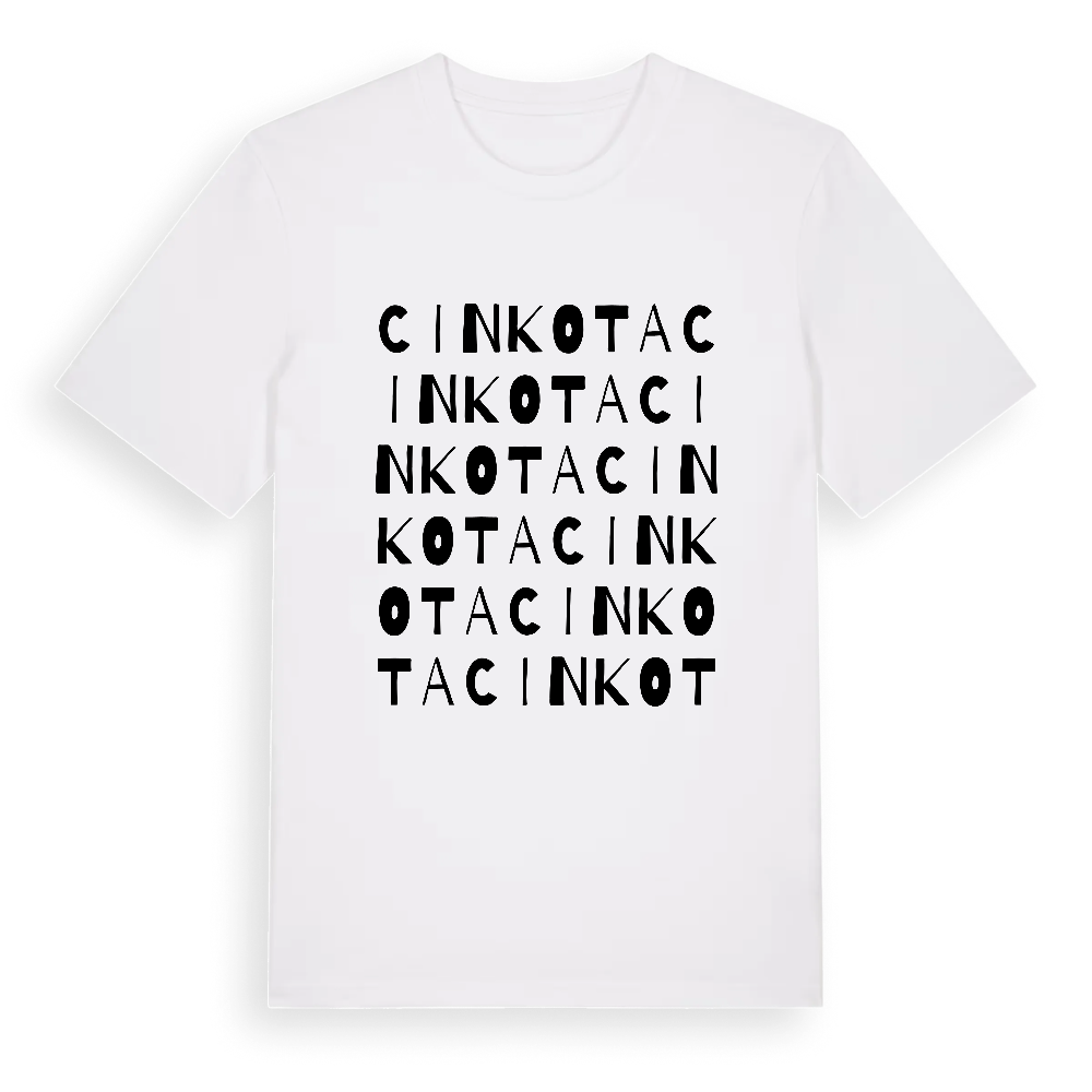 Cinkota ordlek t-shirt – White, i miljö