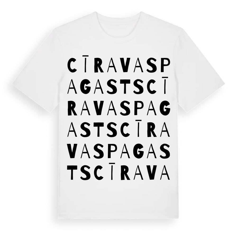 Cīravas pagasts ordlek t-shirt – White, i miljö