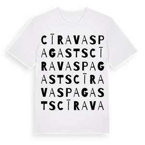 Cīravas pagasts ordlek t-shirt – ekologisk bomull t-shirt från Pinshirt