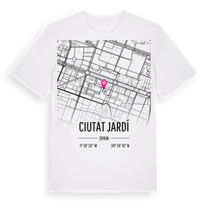 Ciutat Jardí karta t-shirt – ekologisk bomull t-shirt från Pinshirt