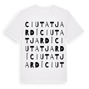 Ciutat Jardí ordlek t-shirt – ekologisk bomull t-shirt från Pinshirt